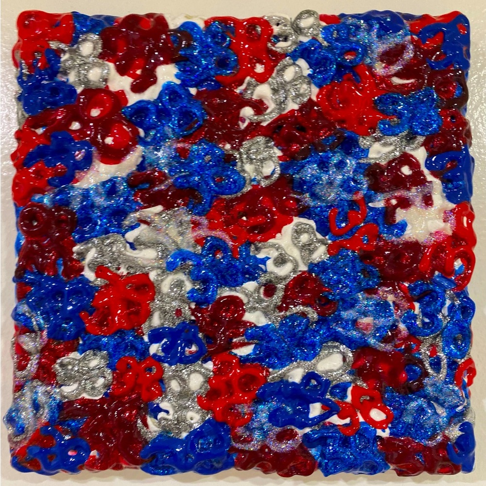 Original Artwork by RobynRossArt I L❤️VE YOU “38 America” 12” x 12”